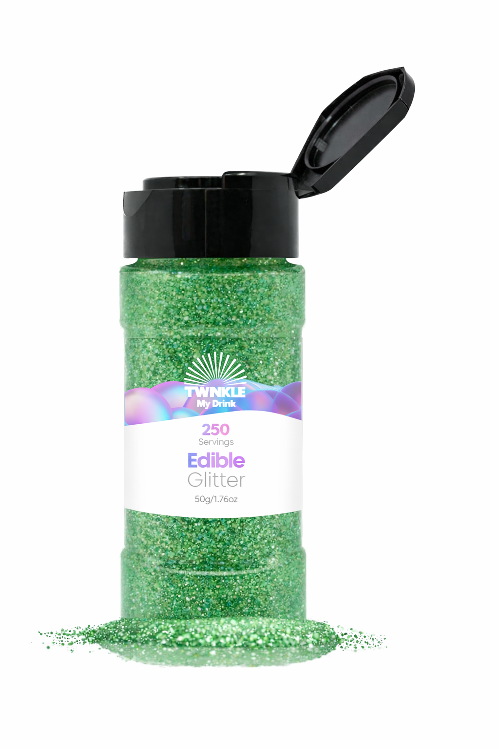 Edible Glitter Green 50g Shaker