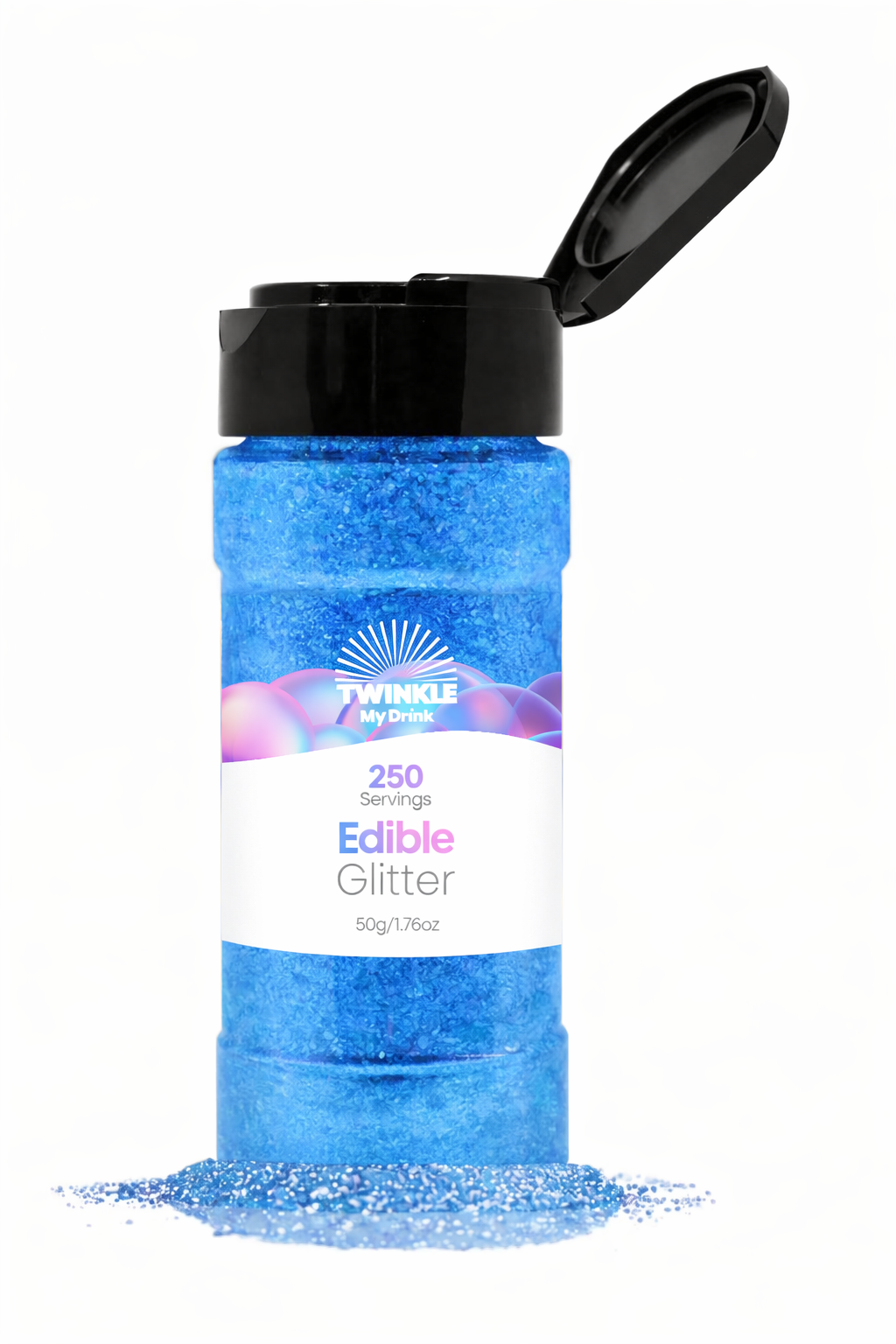 Edible Glitter Blue 50g Shaker