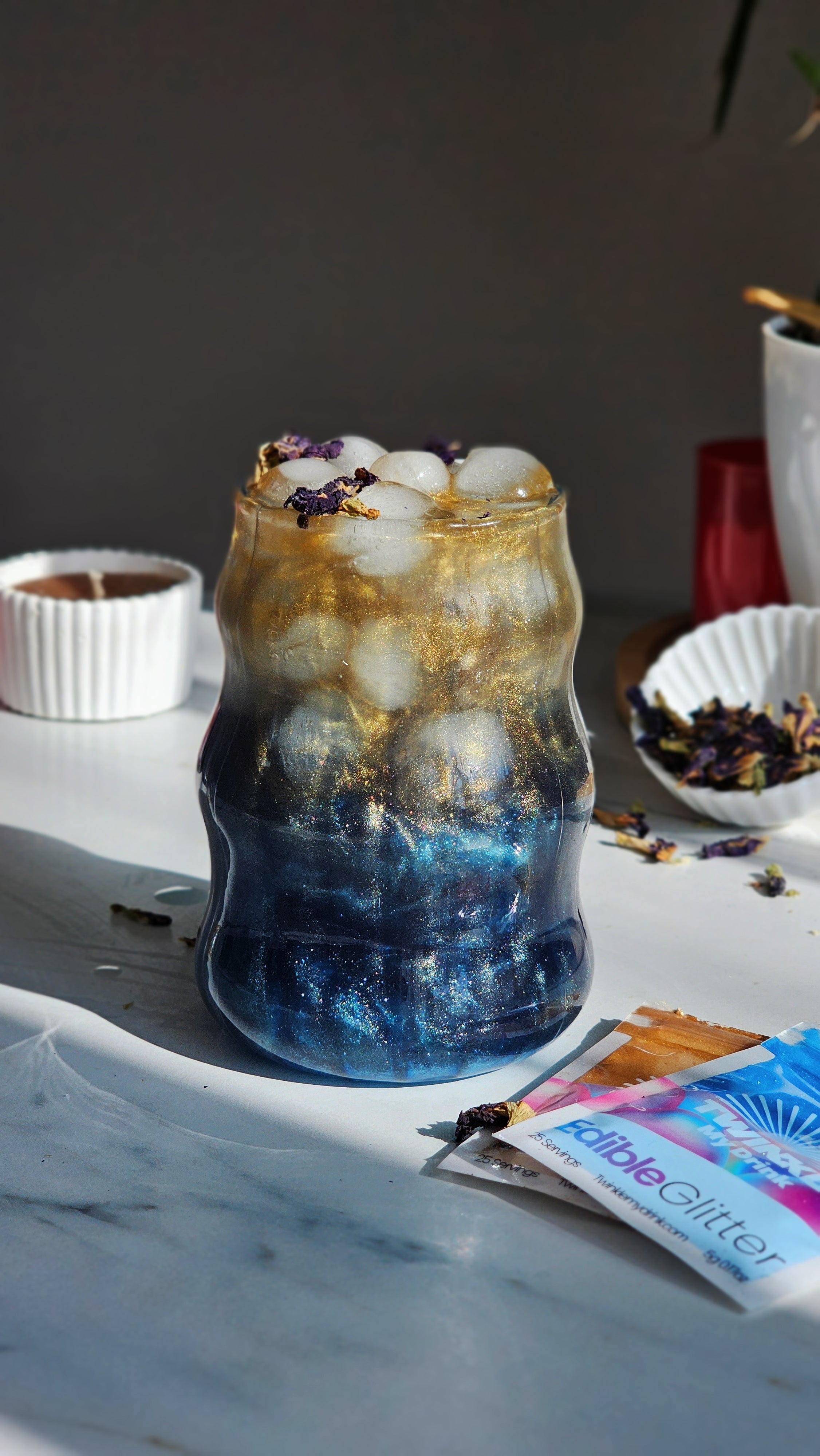 Edible Glitter Blue 50g Shaker